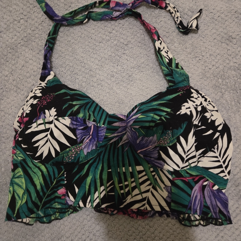 Byer California Vibrant Floral Smocked Top